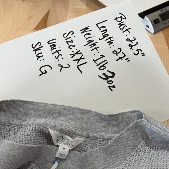 Market & Spruce Striped Boatneck Sweater Gray Lavender Olive Green Size XXL NWT - Picture 11 of 11